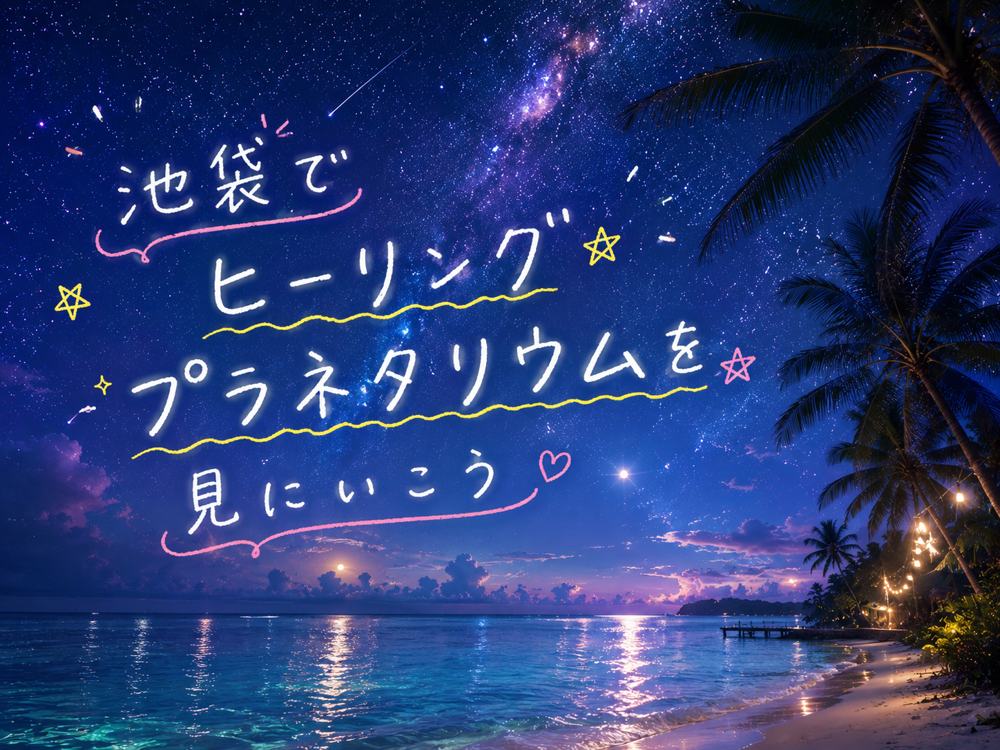 【7/25 19時〜｜池袋サンシャインシティ🌌】ゆったり癒やしのヒーリングプラネタリウム鑑賞ナイト💫