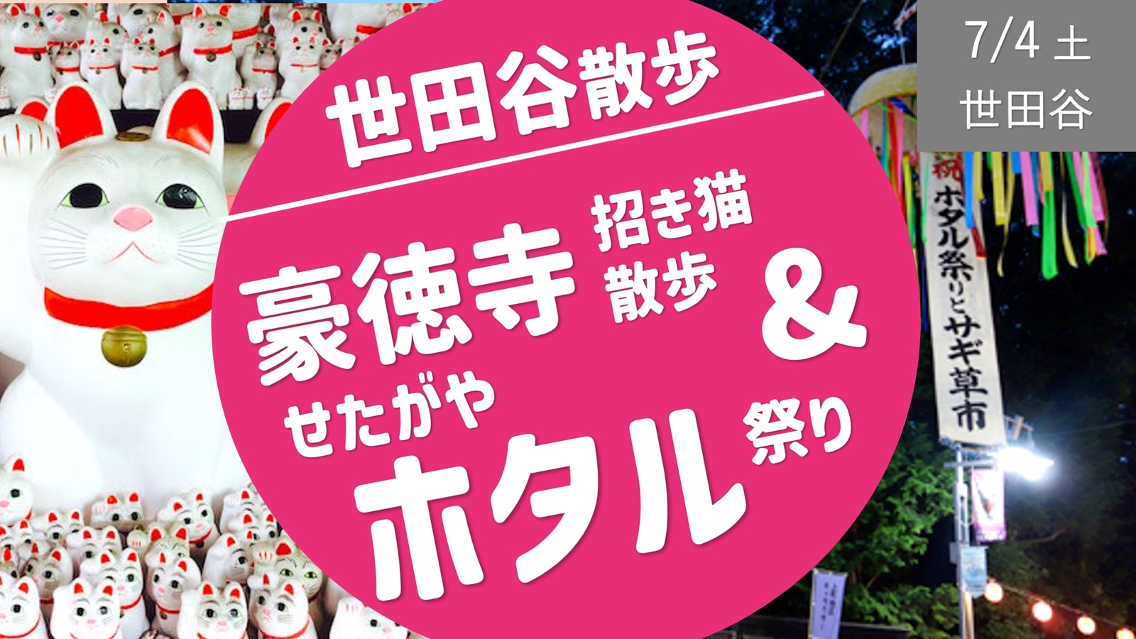 [世田谷②] 豪徳寺 招き猫・紫陽花散歩＆ホタル祭り