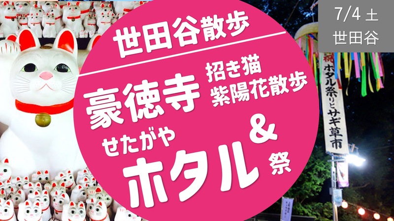 [世田谷②] 豪徳寺 招き猫・紫陽花散歩＆ホタル祭り