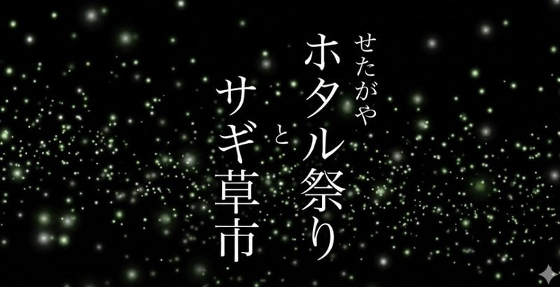 世田谷ホタル祭りとサギ草市へ行きませんか✨