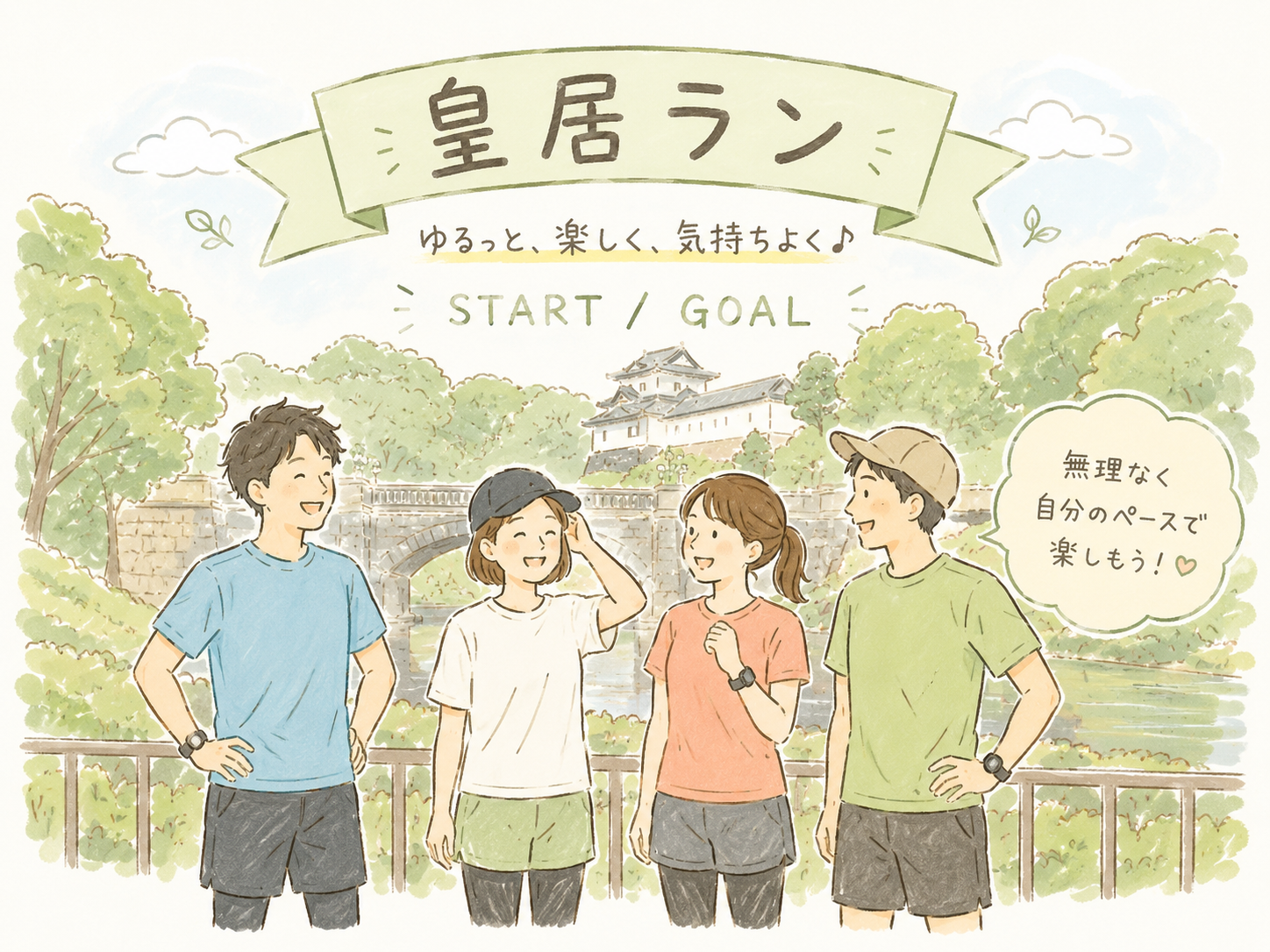 👩🏻女性主催｜初心者歓迎｜ゆるラン in 皇居🏃🏻‍♀️🔰