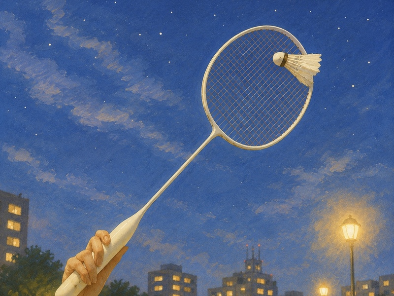 6/27(土) 公園で夜バド🏸🌃