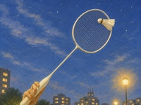6/27(土) 公園で夜バド🏸🌃