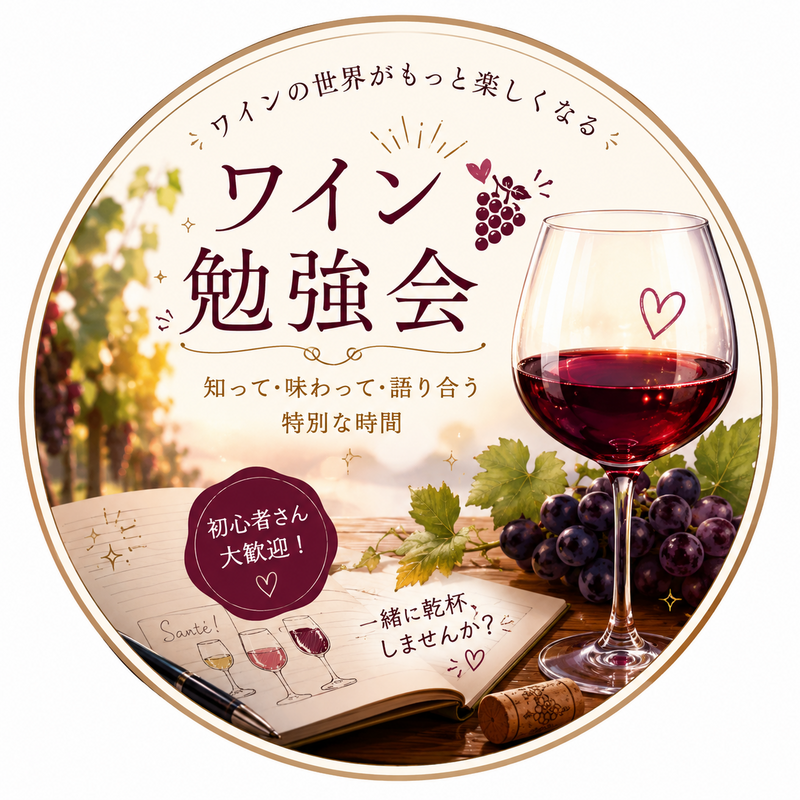 【7/31🍷】ワインを楽しむ大人の学び体験！持ち寄り型ワイン勉強会・初参加歓迎✨