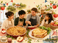 【フランス人と作る】アップルクランブル＆クロックムッシュ会🍎