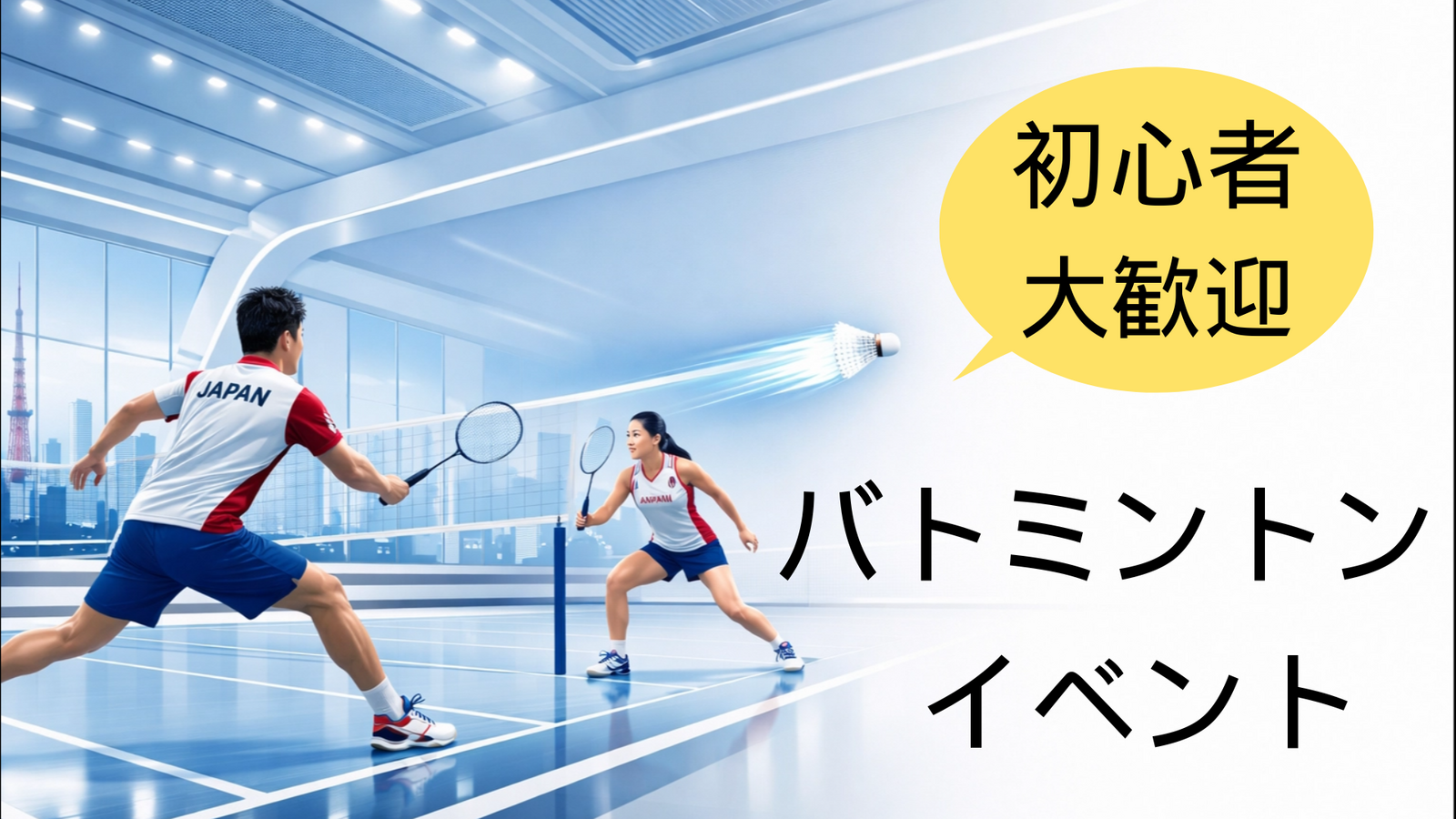【7/19(日)代々木】おひとり様大歓迎🏸 日曜の午後にゆる～くラリーを繋ぐ社会人エンジョイバドミントン交流会✨
