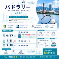 初心者バドミントン（長田文化センター 7/5(日) 13:00-17:00）
