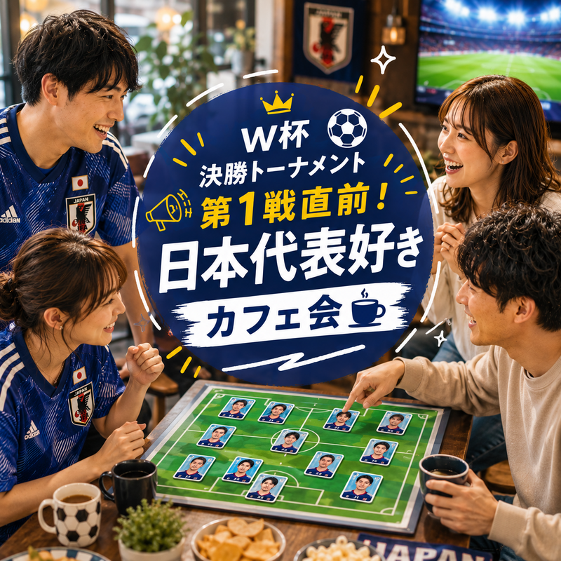 ⚽️W杯決勝トーナメント第1戦直前！日本代表好きカフェ会☕️