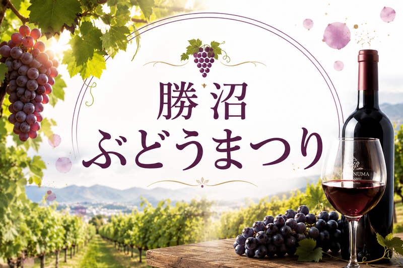 10/3 【勝沼ぶどうまつり2026】🍇ぶどう・ ワイン・鳥居焼き・打ち上げ花火！収穫の喜びをみんなで味わおう！