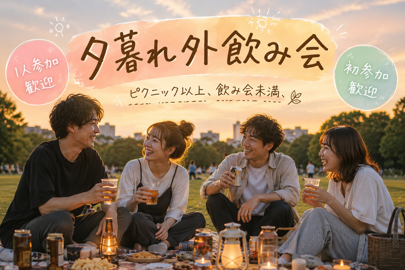 🌇🍻☘️ゆる飲み！久屋大通りパークで乾杯しようの会🍀🍻🌇
7月3日(金)19時〜
