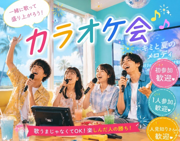 ✨️🎤7月12日(日)16時30分〜栄のカラオケに行こうの会🎤✨️
