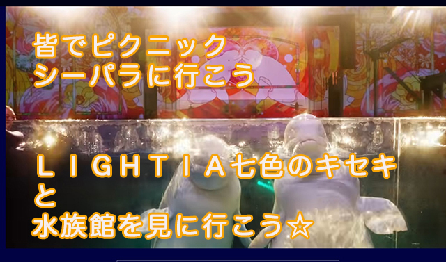 〇8/23(日) シーパラに七色のキセキを見に水族館へ行こうお子さん連れの方でもお子さんが楽しめると思います