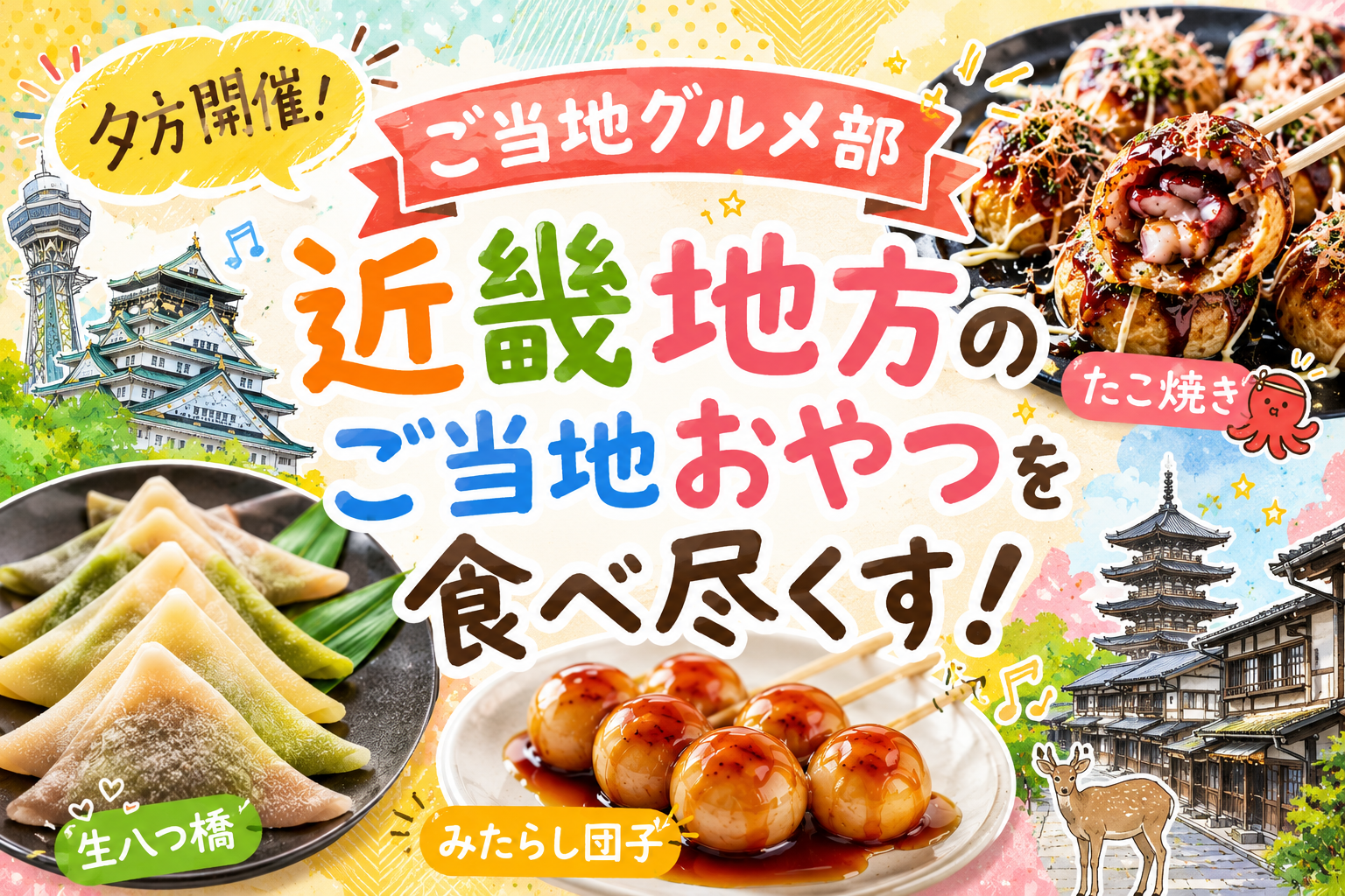 ＜女性主催＞【初参加大歓迎】近畿地方のご当地おやつを食べ尽くす！