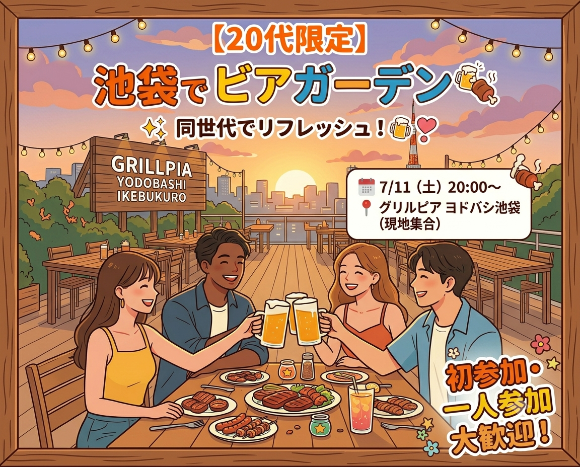 【20代限定】池袋でビアガーデン🍻🍖