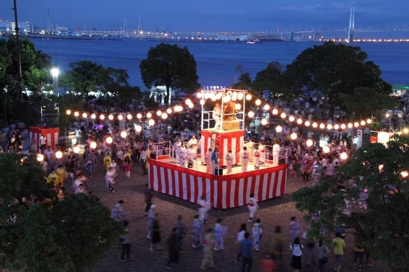 浴衣でみなとみらい大盆踊り大会♪