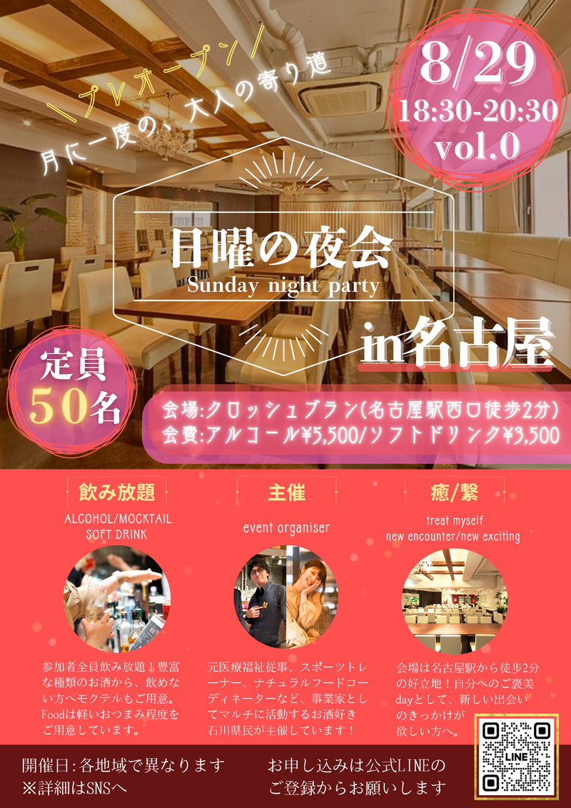 日曜の夜会in名古屋(プレオープン開催🎉)