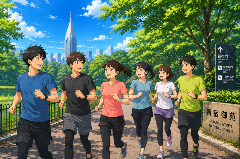 【20代〜30代前半・初心者歓迎✨】ガチ勢ゼロの新宿御苑夜ジョグ🏃‍♂️