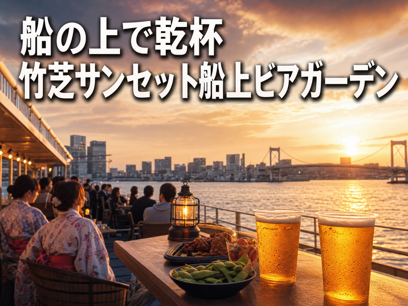 【一人参加OK】船の上で乾杯🍻 竹芝サンセット船上ビアガーデン