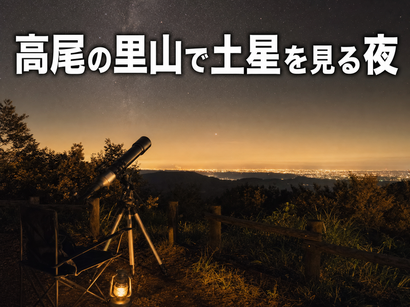 高尾の里山で土星を見る夜