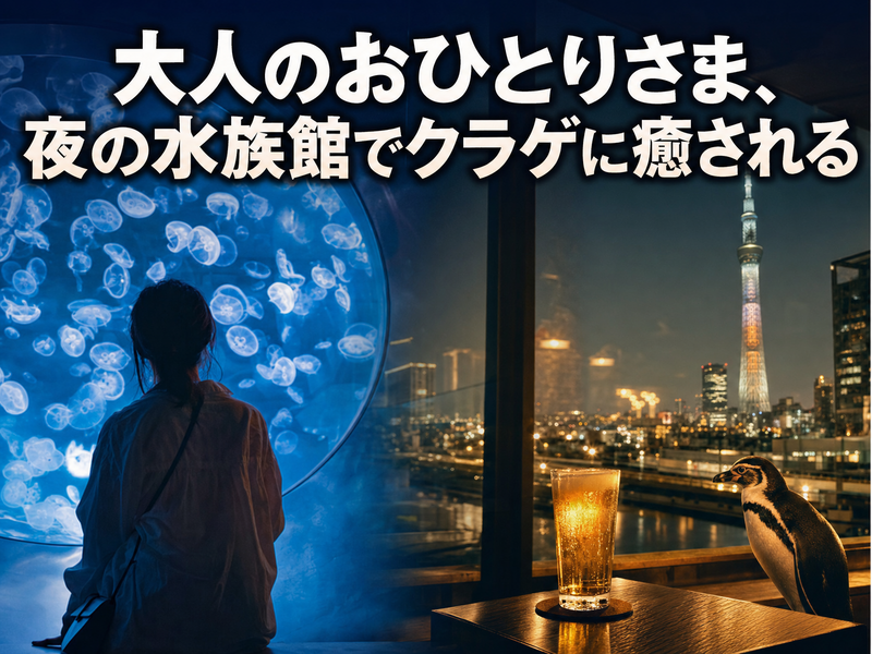 【涼しく夜活】大人のおひとりさま、夜の水族館でクラゲに癒される🪼