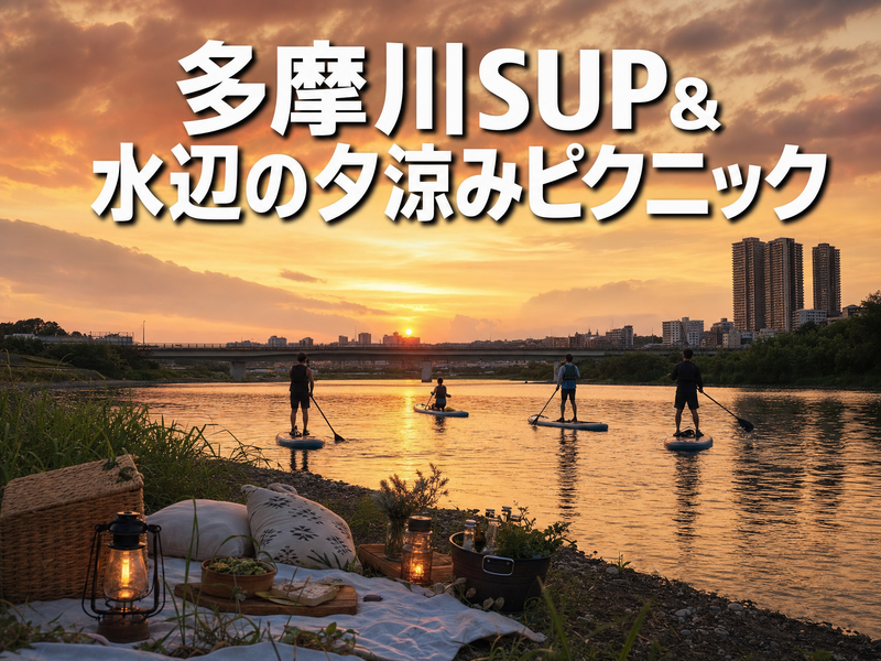多摩川SUP&水辺の夕涼みピクニック