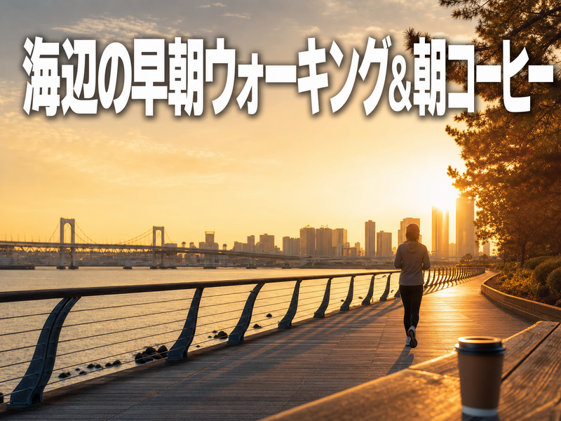 海辺の早朝ウォーキング&朝コーヒー