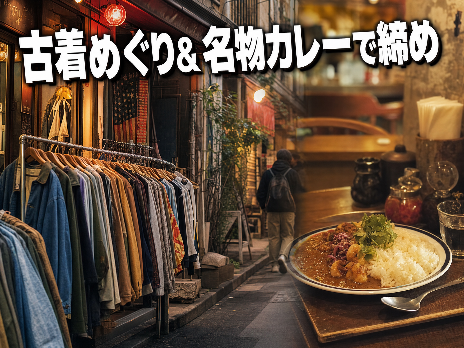 古着めぐり&名物カレーで締め