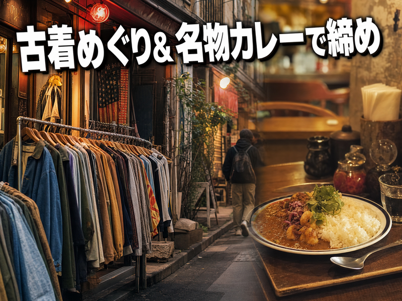古着めぐり&名物カレーで締め