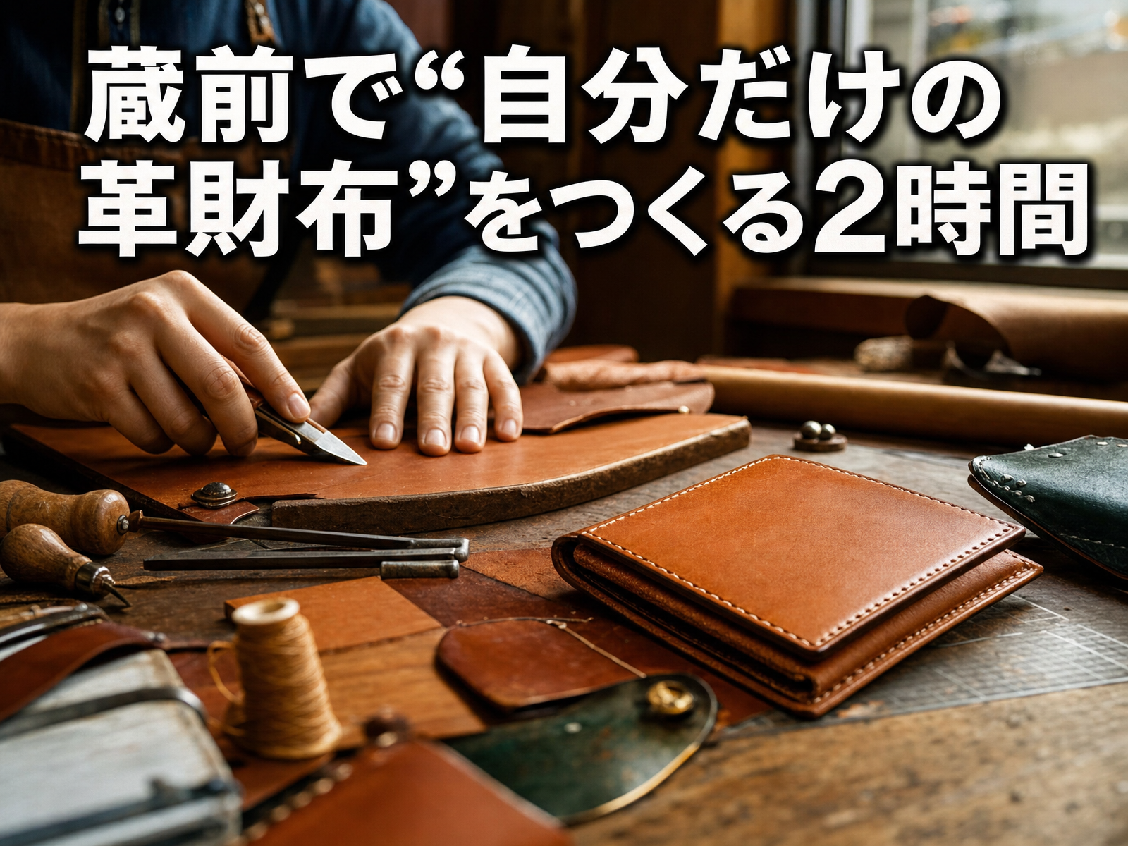 【手ぶらでOK】蔵前で“自分だけの革財布”をつくる2時間🧵
