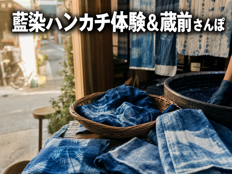 藍染ハンカチ体験&蔵前さんぽ