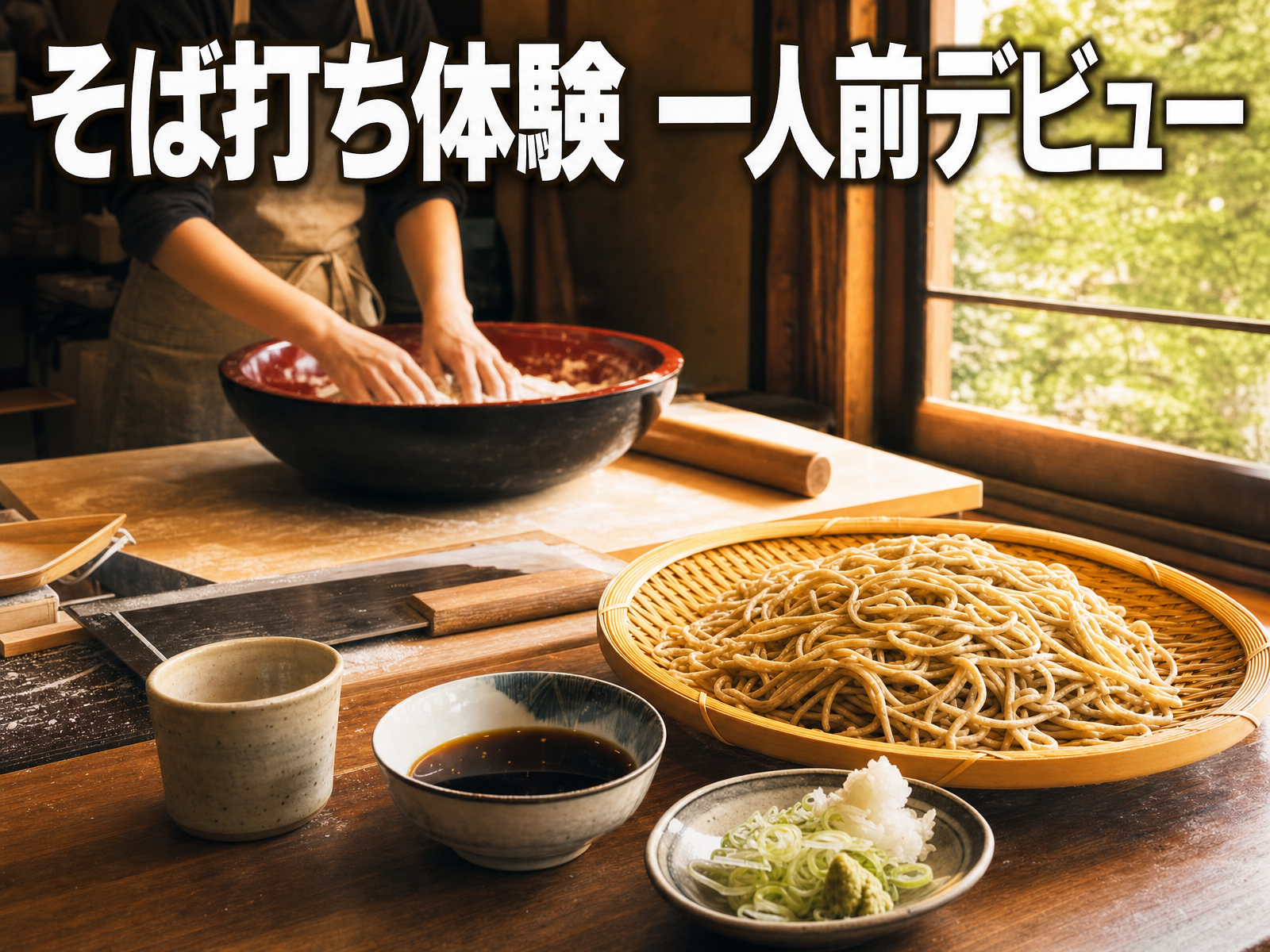 そば打ち体験 一人前デビュー