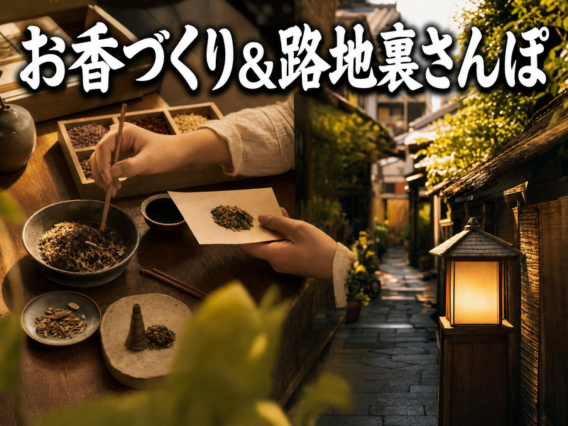 お香づくり&路地裏さんぽ