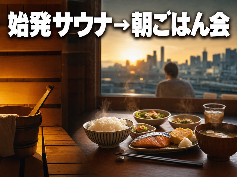 始発サウナ→朝ごはん会