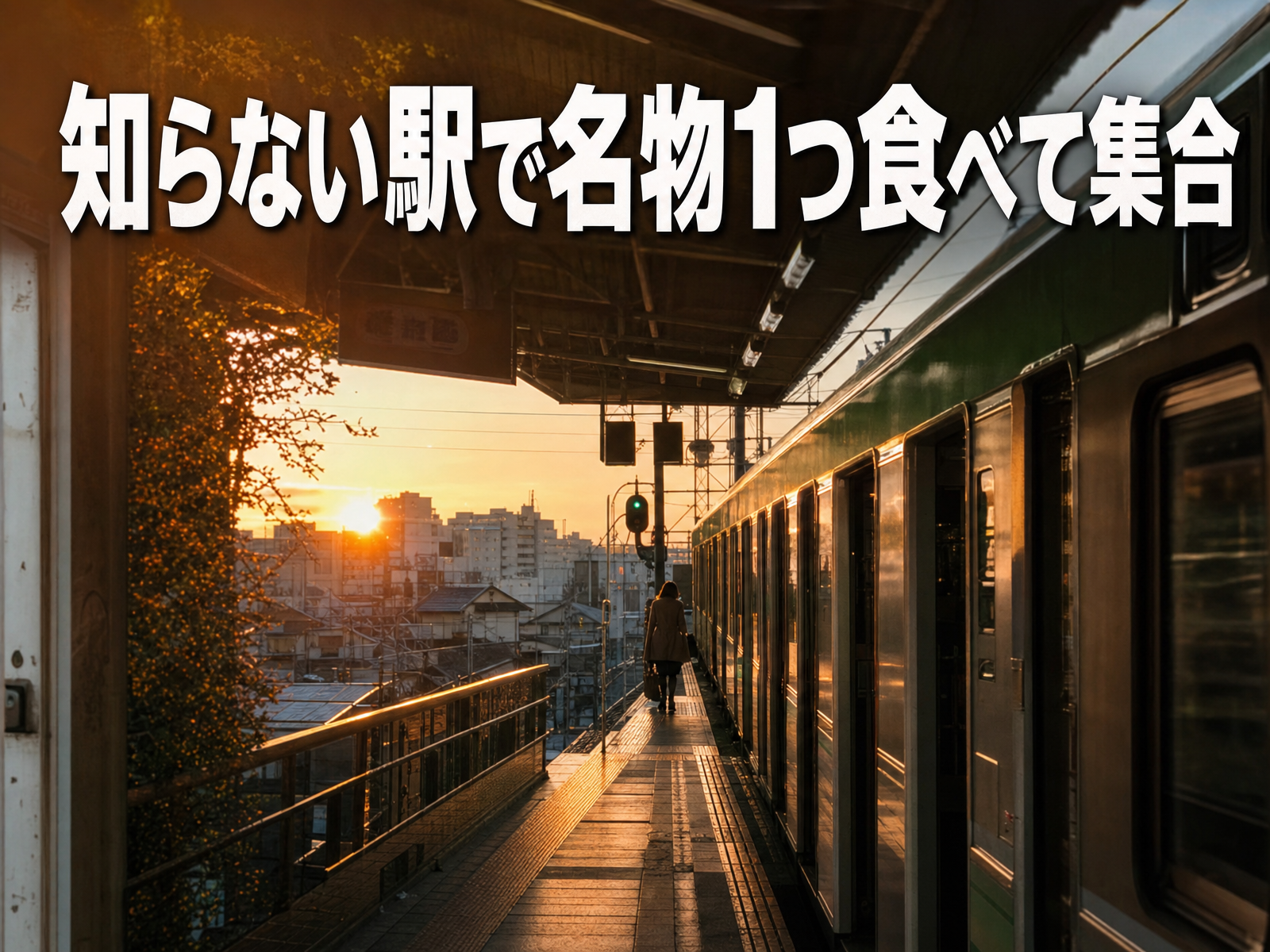 知らない駅で名物1つ食べて集合