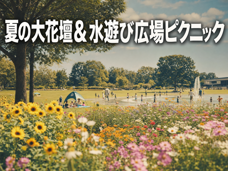 夏の大花壇&水遊び広場ピクニック