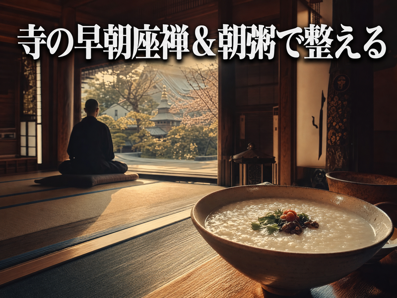 寺の早朝座禅&朝粥で整える