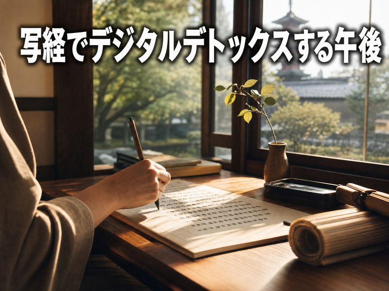 写経でデジタルデトックスする午後