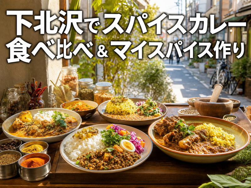 【カレー沼へようこそ】下北沢でスパイスカレー食べ比べ＆マイスパイス作り🍛
