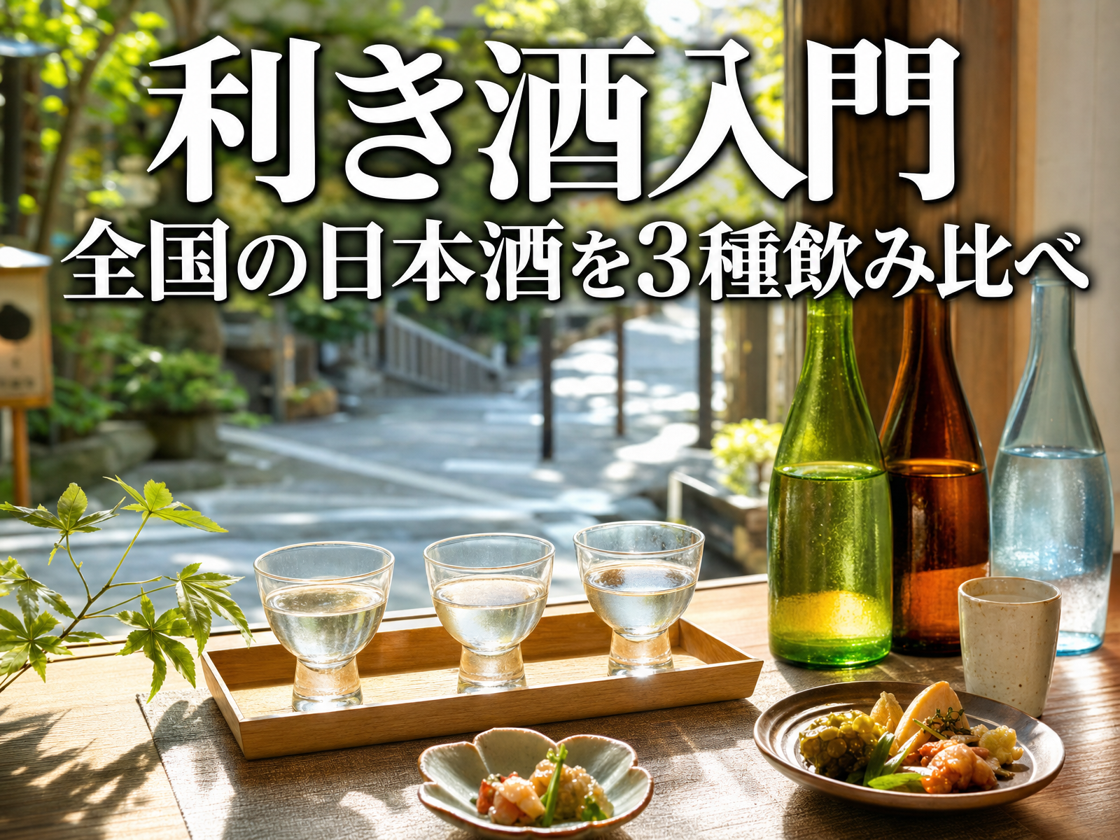 利き酒入門 全国の日本酒を3種飲み比べ