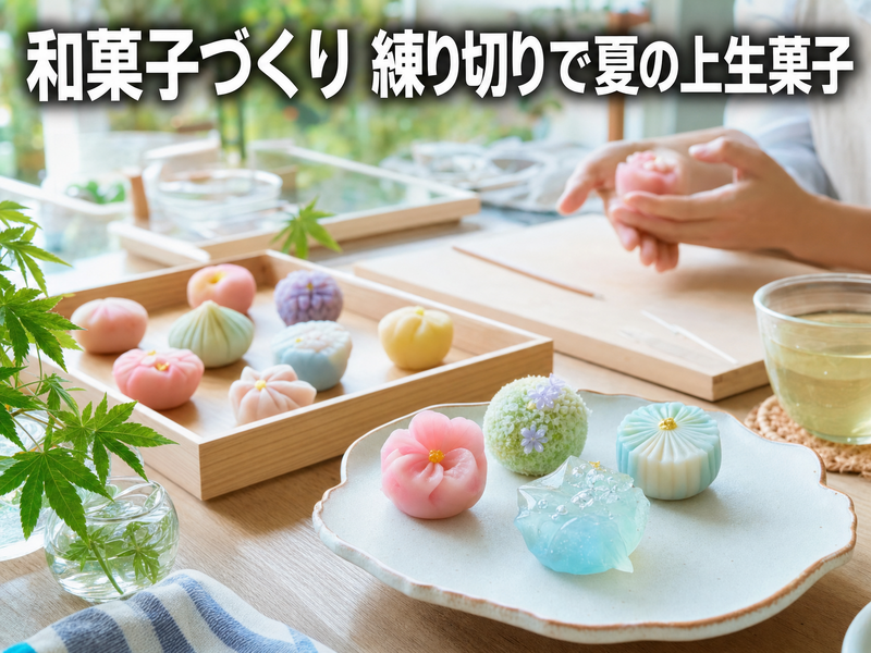 和菓子づくり 練り切りで夏の上生菓子