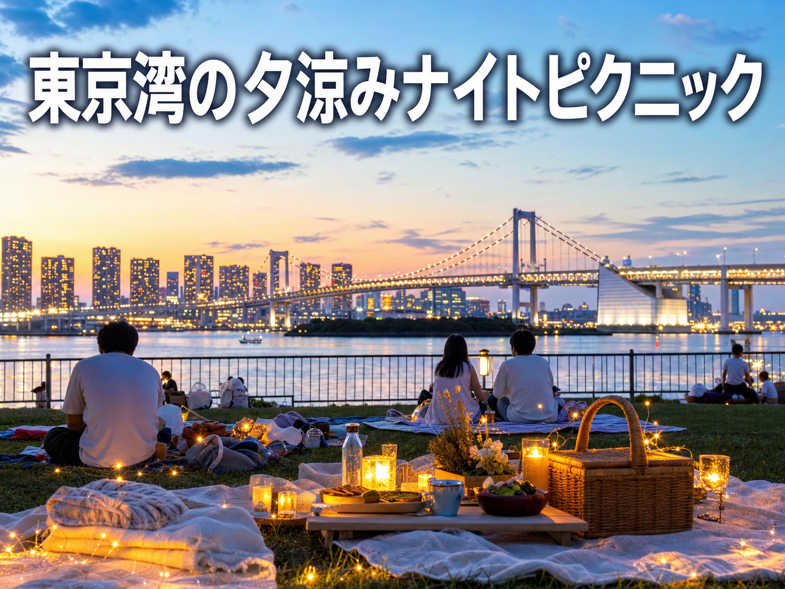 東京湾の夕涼みナイトピクニック