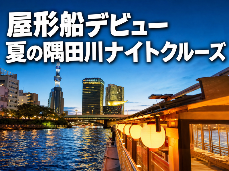屋形船デビュー 夏の隅田川ナイトクルーズ