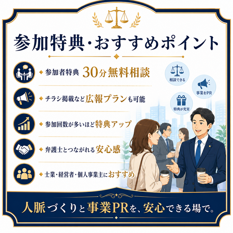 ⭐︎特典付き【弁護士主催】ビジネス交流会 〜事業PR人脈づくり・異業種交流会〜