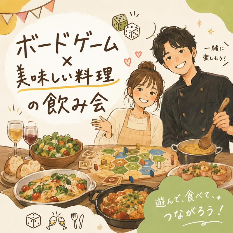 【7/25(土) 水道橋駅】19時半スタート！ご飯×ボードゲームで楽しむ友達づくりナイト🎲✨
