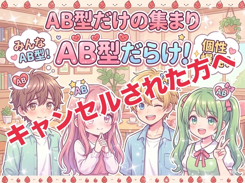 7/3　AB型の会をキャンセルされた方
このチケットをご購入ください
