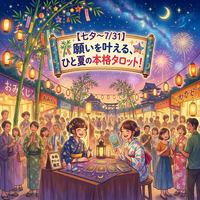 本日七夕開始！夏の出会い・仕事・引越しの迷いに！気軽に占う本格ウェブ限定タロット鑑定