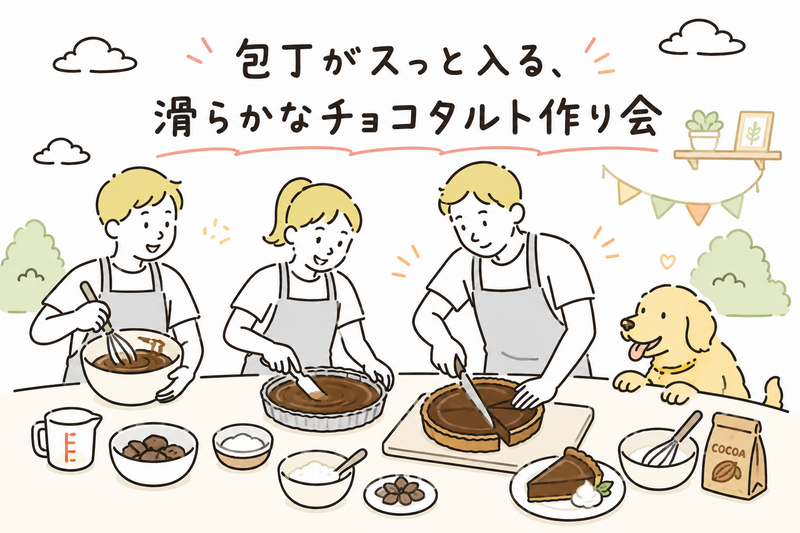 【亀戸・西大島】包丁がスっと入る、滑らかなチョコタルト作り会