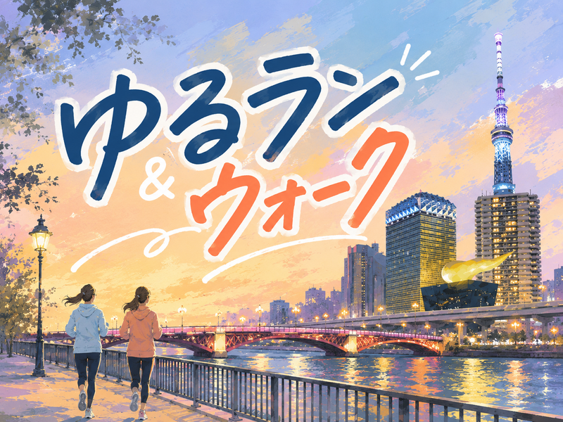 【7/10(金)19時～蔵前・隅田川テラス🏃‍♂️】初夏ナイトラン＆ウォーク！初参加＆初心者大歓迎🌿