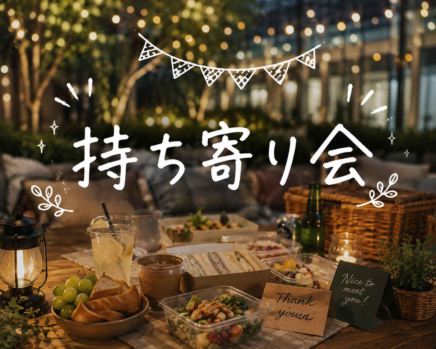 1人参加OK！持ち寄り会 🌿