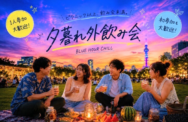 🌇🍻☘️ゆる飲み！久屋大通りパークで乾杯しようの会🍀🍻🌇
8月7日(金)19時〜